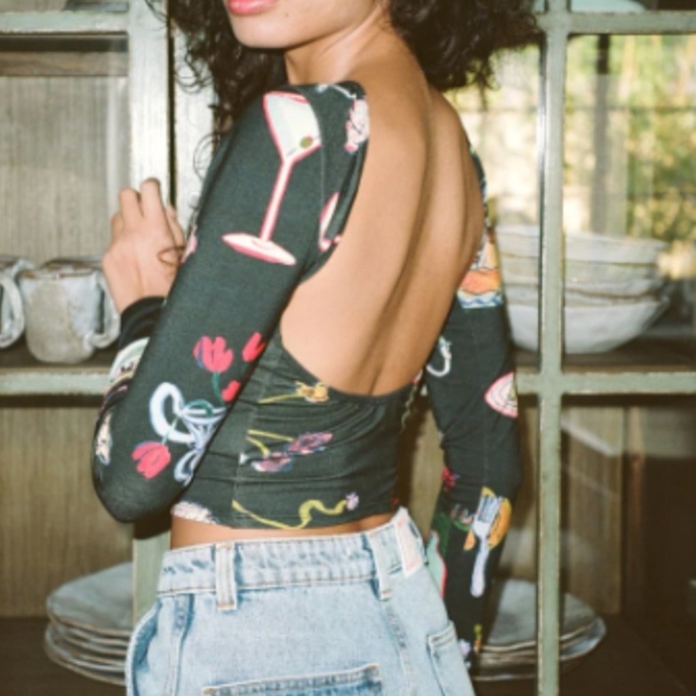 Rowan Top LISA SAYS GAH - Set the Table Caviar - SMALL ONLY